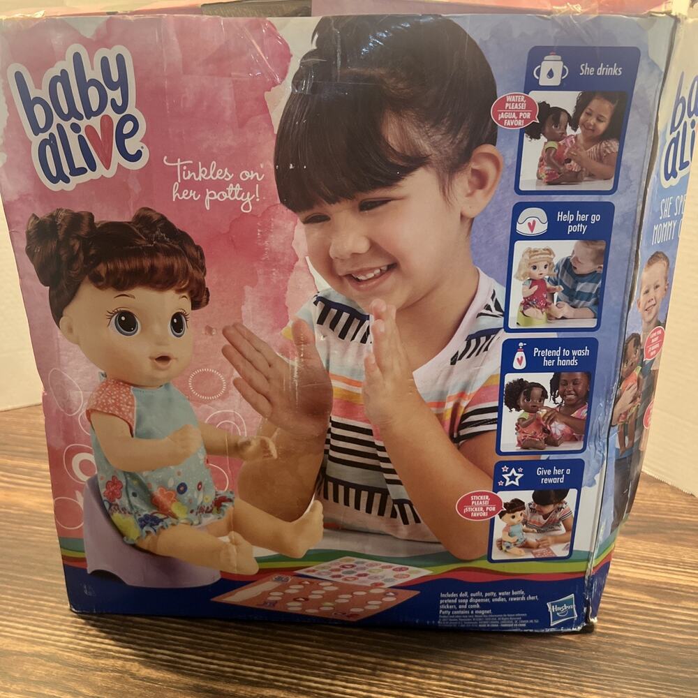 Baby Alive Potty Dance African American Doll Talks & Tinkles On Her Potty Read - Picture 4 of 7